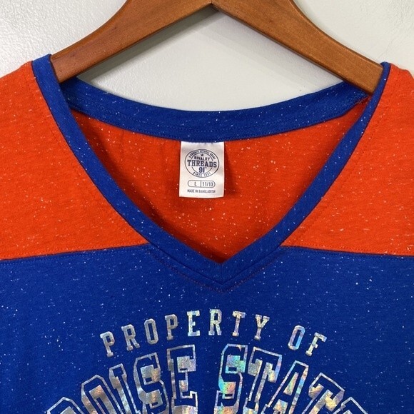 Rivalry Threads T-Shirt  Boise State Broncos Short Sleeve Novelty Print V-Neck - Picture 3 of 12